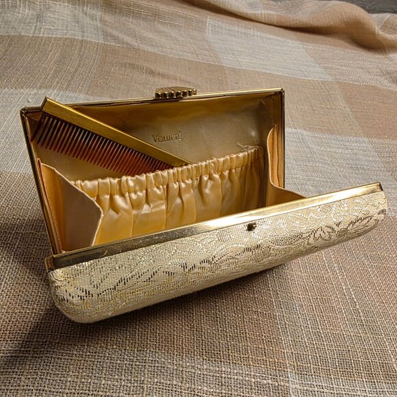 True Vintage Regency Mobwife Coastal Grandmother Preppy Bridal Clutch & Comb Set - Picture 9 of 10